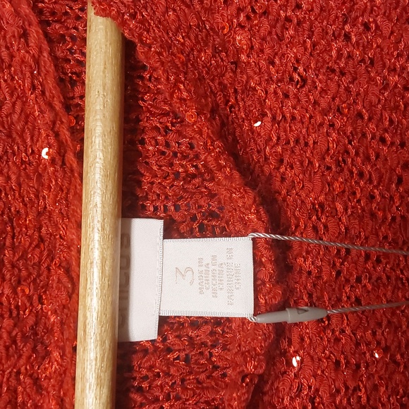 Chicos Red Sweater, Size 3, Style #: 570189814 - Picture 3 of 4